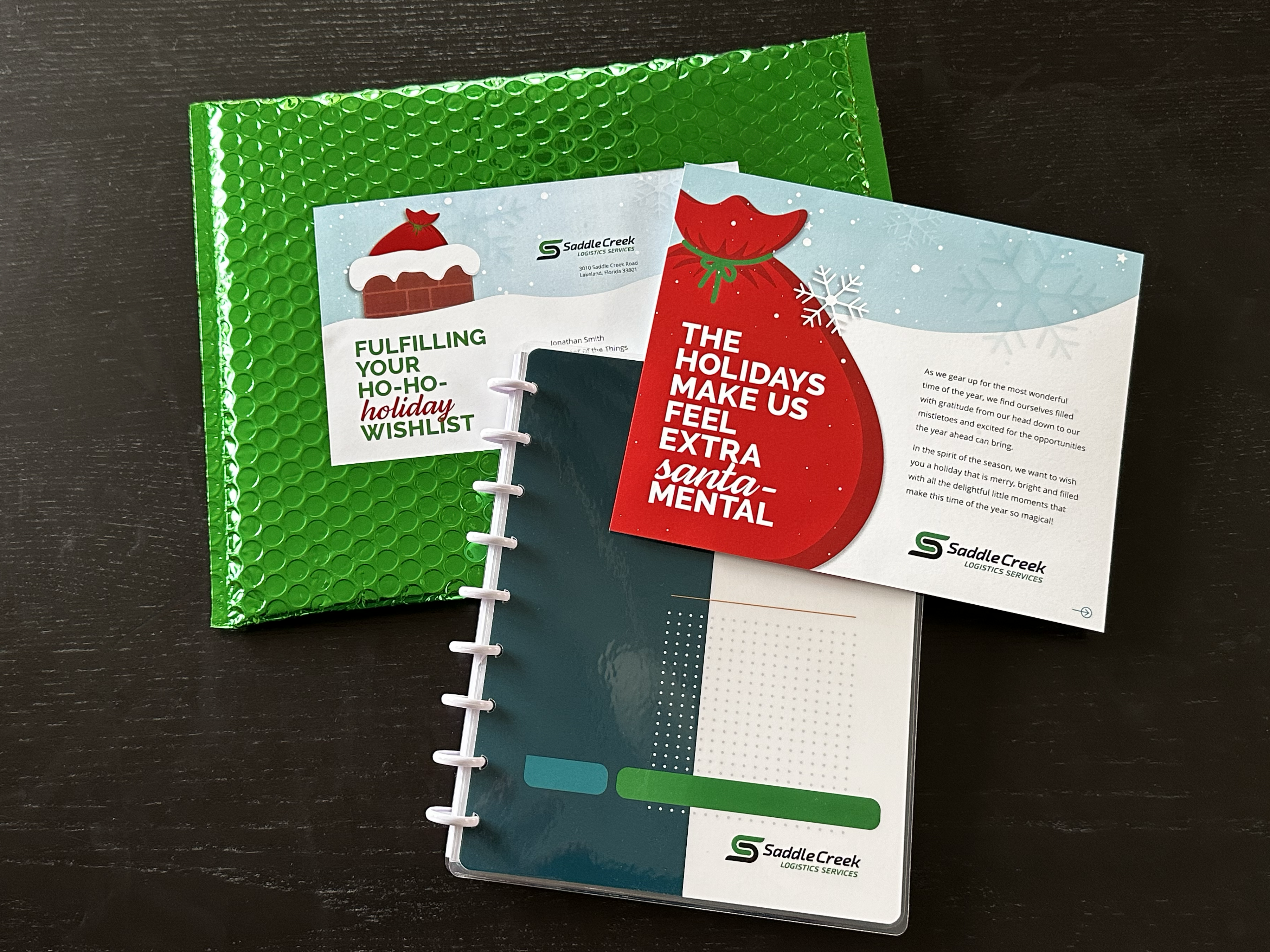 holiday mailer and custom happy planner