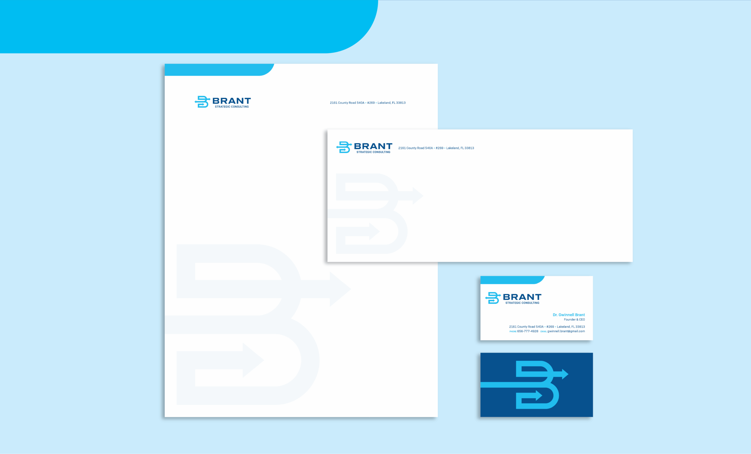 brand stationery examples of letterhead, envelope and business cards